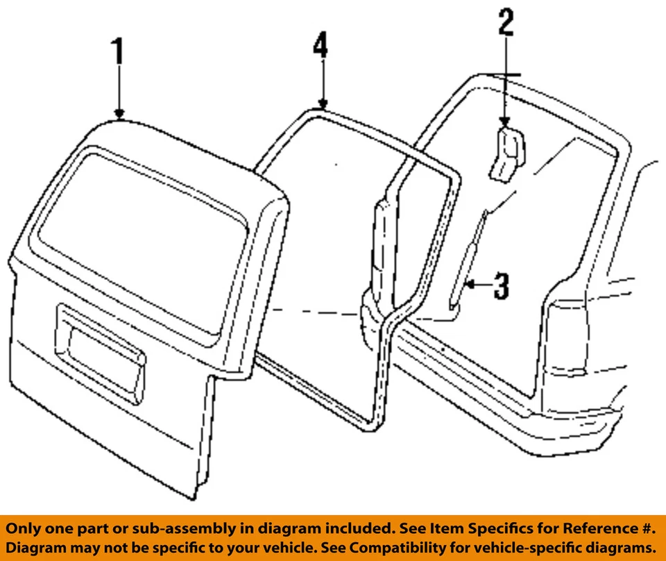FORD OEM 93-97 Aerostar Liftgate-Lift Cylinder F39Z11406A10A - Image 1 of 1