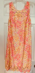 Lilly Pulitzer Shilo Resort White Sun Kissed  Dress Size 14 - Picture 1 of 6
