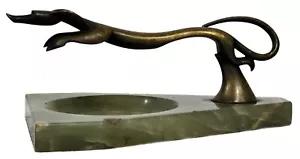 Art Deco Vienna Bronze and Green Onyx Vide-Poche, ca. 1920s - Picture 1 of 11
