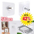 5/10X Clear Kitchen Bathroom Self Adhesive Wall Hooks Photo Poster Seamless Hook