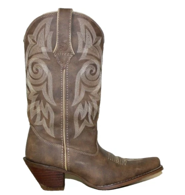 Женские сапоги Durango размер 7 M вестерн с коротким носком коричневые кожаные без застежек 12 дюймов - Изображение 1 из 4