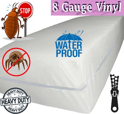 Venice® Superior Heavy 8 Gauge Vinyl Zippered Mattress Cover Water Bed-Bug Proof - Image 1 of 2