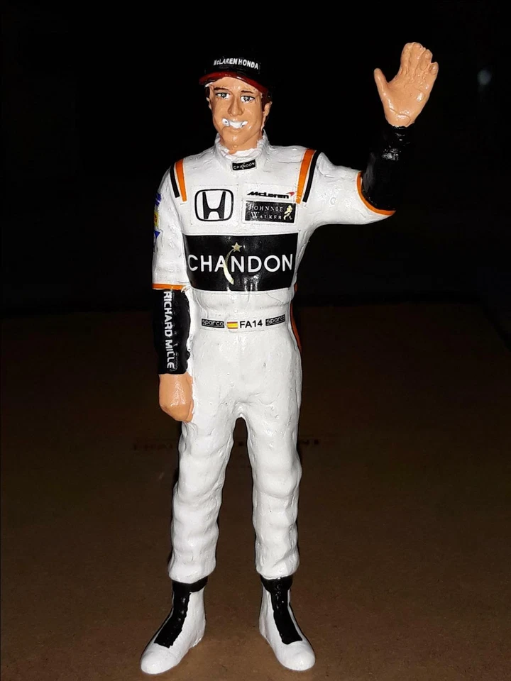 FERNANDO ALONSO MCLAREN MCL32 2017 pilot Mini DRIVER FIGURE 1:18 RESINA - Immagine 1 di 4