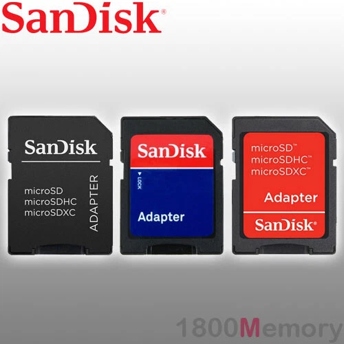 GENUINE SanDisk Micro SD SDHC SDXC Memory Card to SD Adapter w/ Protective Case - Image 1 of 1