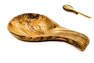 Olive Wooden Spoon Rest Cooking Spoon Holder Organizer Heatresistant Wood Utensi - Picture 1 of 8