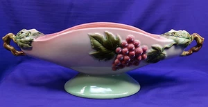 VINTAGE 1958 HULL POTTERY 16" CONSOLETTE BOWL TOKAY / TUSCANY PINK TO GREEN #14 - Picture 1 of 11