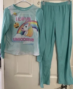 Emoji Unicorn Pajama Set Girls Size 14/16 Sparkle Like A Unicorn  - Picture 1 of 3