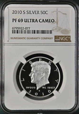 2010 S Silver Kennedy Half Dollar NGC PF69 Ultra Cameo Cover