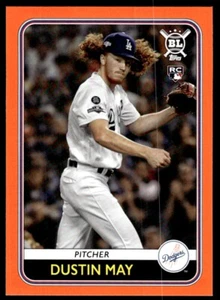 2020 Topps Big League ORANGE Dustin May Rookie Los Angeles Dodgers #60 R40 - Picture 1 of 2