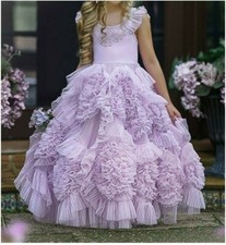 FANTASIA VESTIDO LONGO ROXO LILAS TULE PRINCESINHA SOFIA LUX