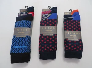 Ted Baker London Men's Organic Geo Dress Socks One Size 3 Pack or 1 Pack - Picture 1 of 224