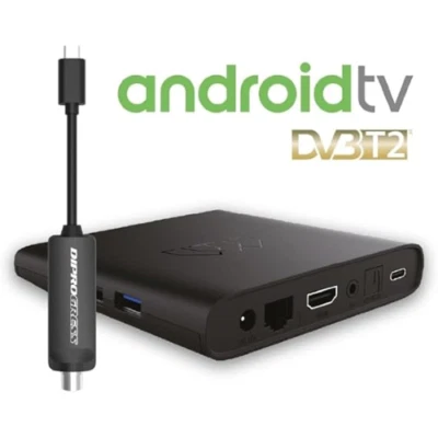 Google 4K Dolby Smart Android TV Decoder mit DVB-T2 HEVC -DPATV2 Dongle - Bild 1 von 3