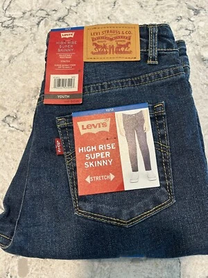 LEVIS 720 High Rise Super Skinny Youth 10/12  Msrp $42.00 NWT - Image 1 of 4