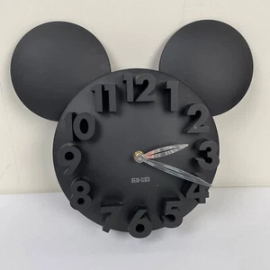 Reloj Meidi Disney Mickey Mouse Negro Plástico 3D Colgante de Pared 11" - Imagen 1 de 7
