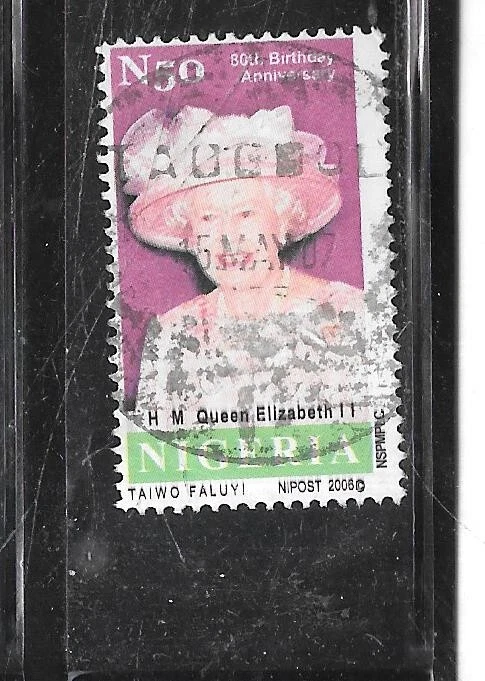 NIGERIA SC # 793 3006 REINA ISABEL 50n SELLO CONMEMORATIVO USADO POSTAL EN MUY BUEN ESTADO Foto 1 de 1