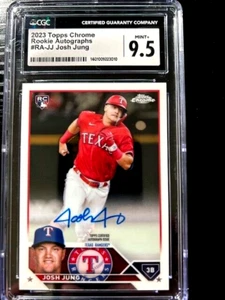 2023 TOPPS CHROME ROOKIE AUTO JOSH JUNG CGC GRADO 9,5 - Foto 1 di 3