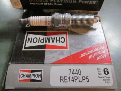 6 двойных платиновых свечей зажигания Champion для 2007 08 09 11 Jeep Wrangler V6 3,8 л - Изображение 1 из 2