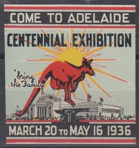AUSTRALIA 1936 CINDERELLA ADELAIDE CENTENNIAL EXHIBITION (ID:105/D65195) - Picture 1 of 1