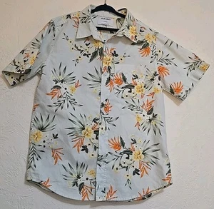 Old Navy Boys Short Sleeve Button Up Shirt Size L 10-12 Hawaiian Floral Print - Bild 1 von 8