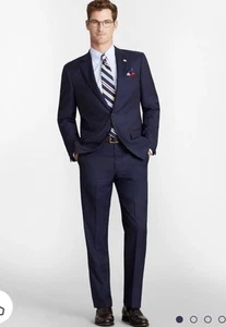 New Brooks Brothers 1818 Fitzgerald Fit Navy Stripe Suit 38 Short Men MSRP 1398 - Picture 1 of 10
