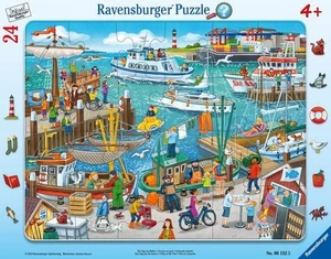 Rahmenpuzzle Ravensburger Ein Tag am Hafen 24 Teile 24 Teile - Bild 1 von 2