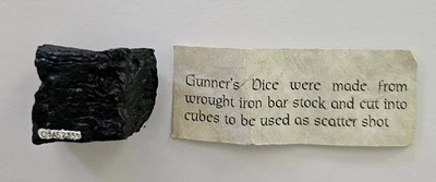 Artefacto de naufragio de Atocha artilleros de hierro dados, etiqueta Mel Fisher #03A-52350-1 #47 Foto 1 de 4