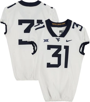 West Virginia Mountaineers TI #31 White Jersey from Football Program - Size 42+2 - Image 1 of 3