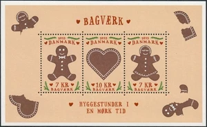 DENMARK. 2015. 28 Kr. Christmas Biscuits. Souvenir sheet. VF MNH (BL128) - Picture 1 of 1