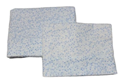 Комплект из 2 новых синих и белых фланелевых наволочек со звездами 20 X 28,5 стандарт - Изображение 1 из 4