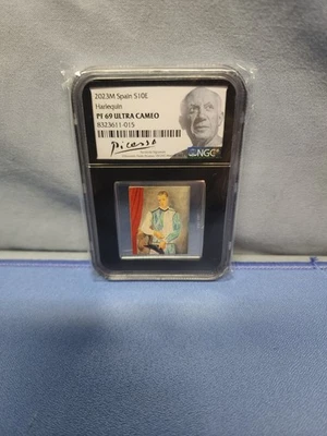 Spain 2023M €10 Picasso Harlequin - NGC PF 69 Ultra Cameo 1 Oz Silver - Image 1 of 4