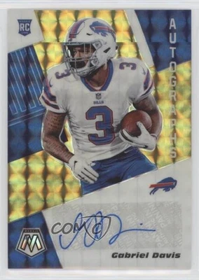 2020 Panini Mosaic Rookie Gold Prizm /10 Gabriel Davis #RA39 Auto RC - Image 1 of 2