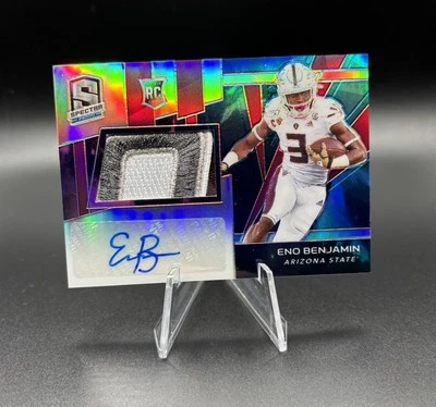 2020 Chronicles Draft Picks Spectra 2/2 eBay 1/1 Eno Benjamin 24 Bowl Patch Auto - Image 1 of 2