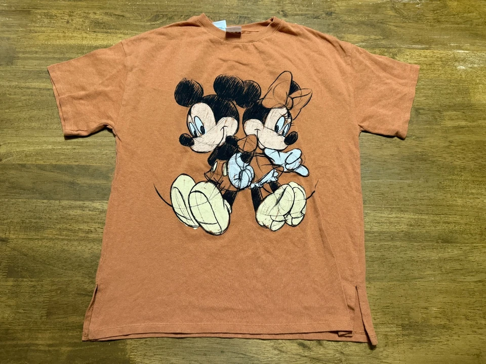 Camisa Zara, Jóvenes Niñas Talla 11-12, Naranja, Mickey Mouse Disney Foto 1 de 4