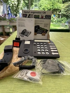 Tiptel CR Notruf Telefon Senioren Telefon Mit Notruf Sender Neu Orginal Verpackt - Zdjęcie 1 z 14