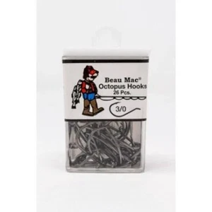 Gancho de pulpo Beau Mac KOB-3/0 negro salmón ganchos cabeza de acero 26 piezas - Imagen 1 de 1