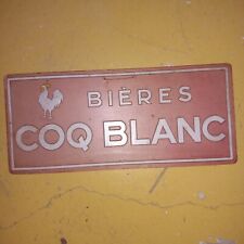 Ancienne Pub carton bière Brie COQ BLANC