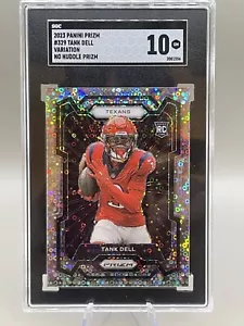 2023 Panini Prizm Rookie Variation No Huddle Prizm #329 Tank Dell SGC 10 RC SP - Picture 1 of 3
