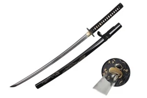 Full Tang Klinge Samurai Katana Schwert mit echtem Strahlenhaut und Schwerttasche Phoenix Neu im Karton - Bild 1 von 1