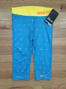 Nike Girls Dri Fit Pro Compression All Over Graphic Capris Save 30%!! Large - Picture 1 of 1