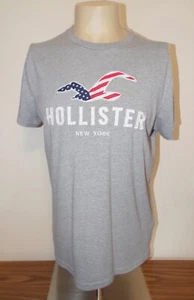 Mens Hollister Short Sleeve T-Shirt Gray Large  - Picture 1 of 4