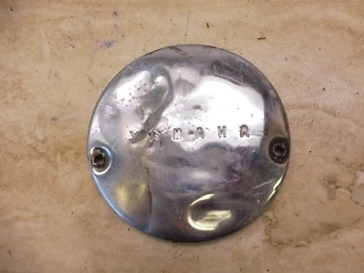 Yamaha AS2 AS2C 1969 125cc Twin Y374-1' cubierta lateral del motor placa de ajuste Foto 1 de 4