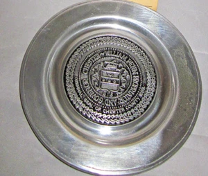 Plato de pan/mantequilla de peltre vintage RWP Royal Wilton Armetale 6" Chester County - Imagen 1 de 10