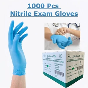 1000 Stück blaue Nitril Untersuchungshandschuhe 3,5 Mil puder- und latexfrei medizinisch dental - Bild 1 von 7