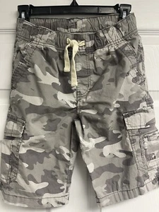 Youth Boy's Lucky Brand Camo (grey)Cargo Shorts Drawstring Cotton Sz Med (10/12) - Picture 1 of 21