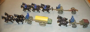 CIVIL WAR Cast Iron Union Cavalry Set -12 horses -9 soldiers, Caisson, Cannon - Picture 1 of 14