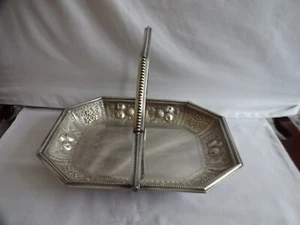 Antiguo plato de plata 1858 EPGS Martin Hall, cesta de frutas Sheffield mango oscilante - Imagen 1 de 7
