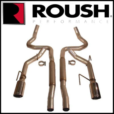 Kit de sistema de escape trasero gato Roush 2,5" para Ford Mustang GT 2005-2009 / GT500 V8 Foto 1 de 3
