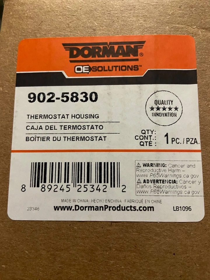 Carcasa termostato refrigerante motor Dorman 902-5830 compatible con Select Acura/H Foto 1 de 1