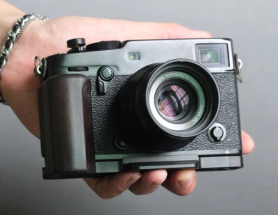 Soporte de empuñadura de madera hecho a mano placa base de aleación para cámara Fujifilm X-PRO3 Xpro3 Foto 1 de 4