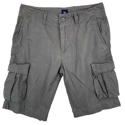 GAP Grey Cargo Cotton Utility Workwear Shorts Men's Size 30 - Image 1 of 4